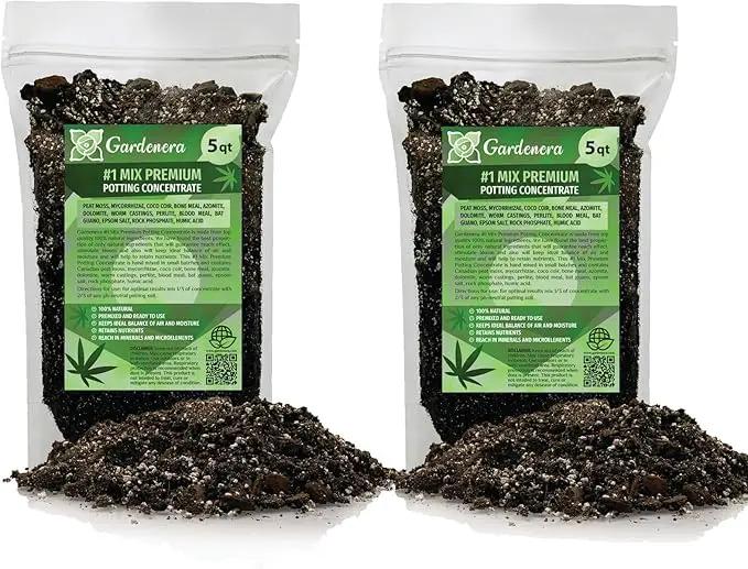 Premium JUST-ADD-Water Potting Soil Mix - Optimal Nutrient-Rich Blend for Thriving and HIGH-Yield Herbal Plants - 10 Quart by GreenHaven Gardens