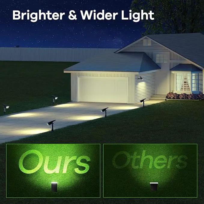 Consciot Solar Spotlights Outdoor, Daylight IP67 Waterproof 2-in-1 Solar Spot Lights, Durable Christmas Decorations Lights for Garden Yard Pathway Driveway Porch Walkway, Auto On/Off, 6 Pack by GreenHaven Gardens