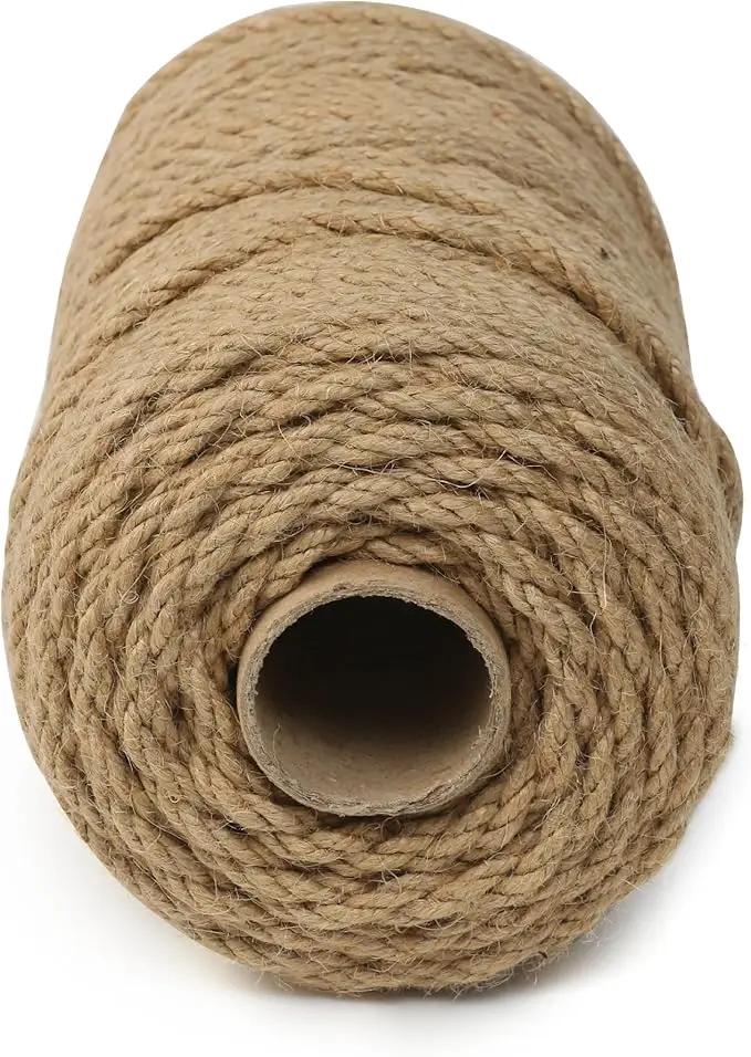 Jute Twine String,328 Feet 5mm Natural Jute Rope,3ply Thin Ribbon Hemp Twine for Gift Wrapping Craft Plant Garden Christmas Handmade Arts Decoration Packing String Home Decor by GreenHaven Gardens