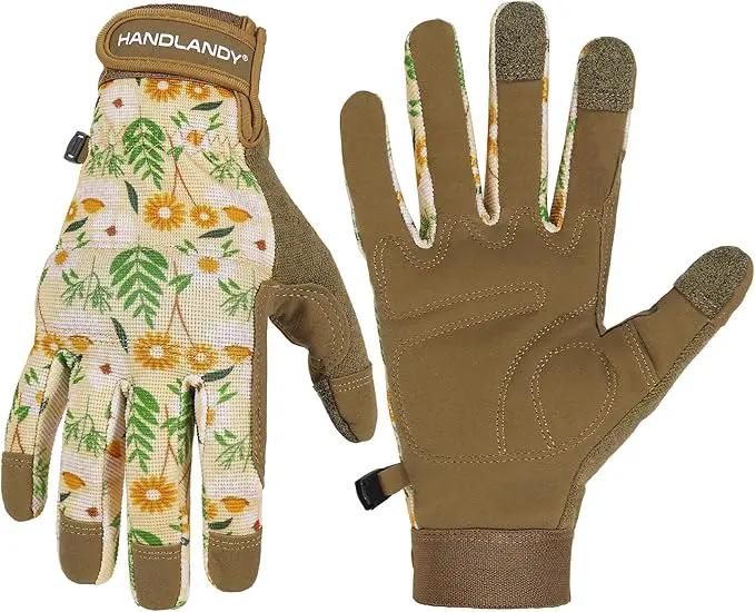 HANDLANDY Women Safety Work Gloves Utility Touch Screen Working Grip Glove for Yardwork Gardening Breathable Mechanic Gloves by GreenHaven Gardens
