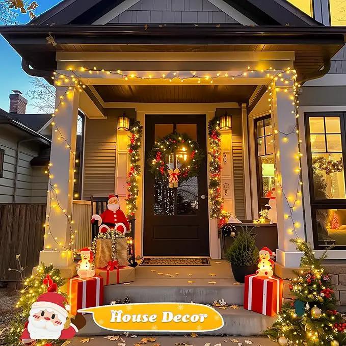 JMEXSUSS 500 LED Christmas Lights Outdoor, 173ft Warm White String Lights for Outside, 8 Modes Plug in Twinkle Light for Holiday Tree Indoor Ceiling House Decorations by GreenHaven Gardens
