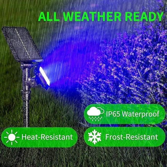 JSOT Spot Lights - Solar Lights Outdoor Solar Powered Spotlight Waterproof Green Light Landscape Lighting for Garden Yard Pathway by GreenHaven Gardens