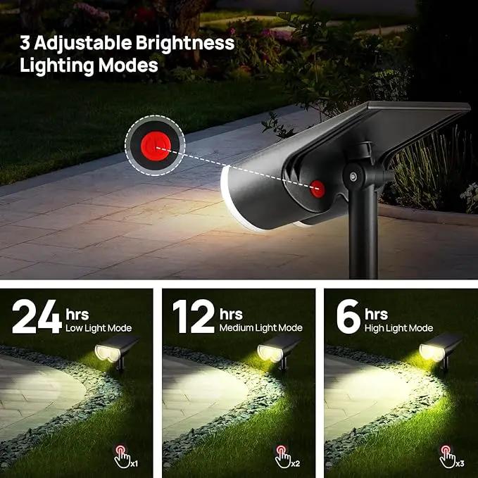 Solar Spot Lights Outdoor, Consciot 16 LEDs IP67 Waterproof Solar Outdoor Lights, Auto On/Off Solar Landscape Spotlights, 2-in-1 Adjustable Wall Lights for Garden Yard Pathway, 6 Pack (Warm White) by GreenHaven Gardens