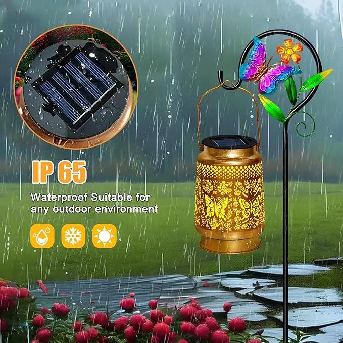 TEDOF Solar Lanterns Outdoor Waterproof,Butterfly Solar Lights Garden Decor Gifts for Mom Women Grandma Decoration Outside for Yard, Patio,Backyard,Porch by GreenHaven Gardens