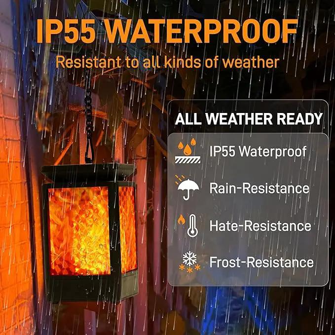 Solar Lantern Outdoor Lights, 3 Modes Changing Flickering Flame Solar Lights Outdoor Waterproof, Hanging Outdoor Solar Lanterns Lights, Solar Powered Lanterns for Yard Garden Decor by GreenHaven Gardens