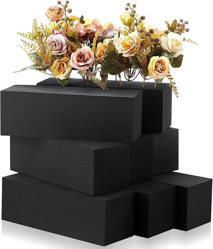 Lallisa 8 Pcs Reusable Floral Foam Blocks 9 x 3 x 3 Water Weather Resistant Dry Floral Foam for Artificial Flower Arrangements Outdoor Flower Boxes Outside Hanging Planters Wedding Home Decor (Black) by GreenHaven Gardens