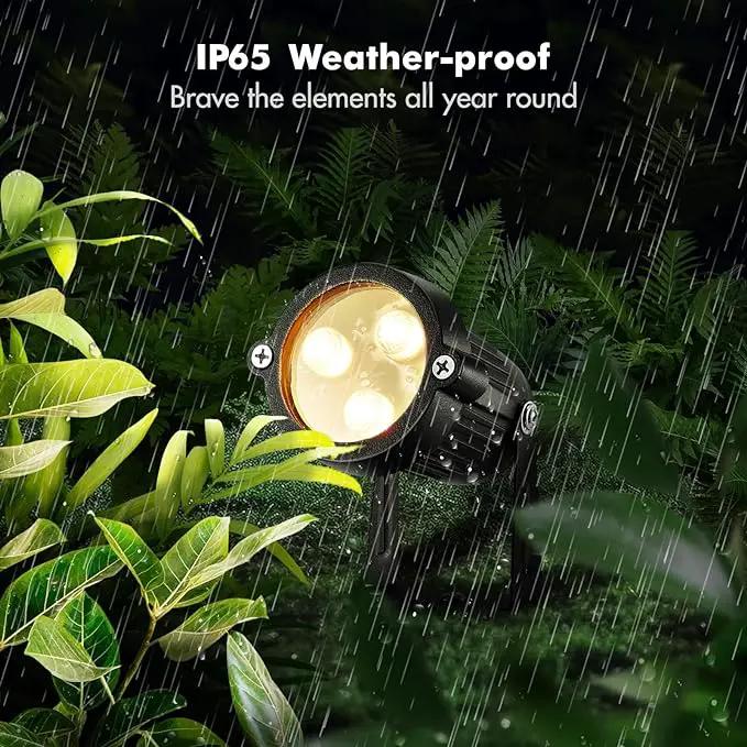 LemonBest Landscape Lighting - 6W RGB Color Changing Halloween Landscape Lights 120V Christmas Outdoor LED Spotlight with Remote Control Waterproof Spot Lights for Yard Garden Patio Driveway (2 Pack) by GreenHaven Gardens