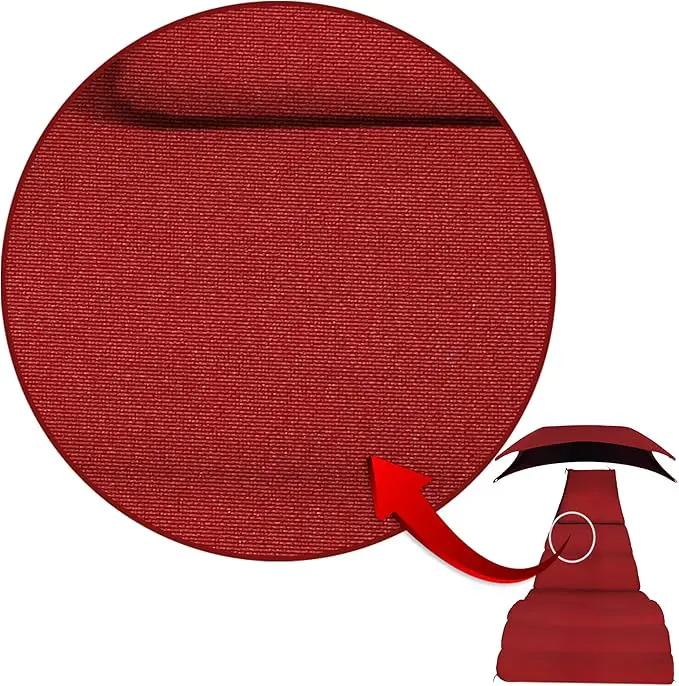 Weatherproof Replacement Cushion Pad and Umbrella for Hanging Lounge Chair Outdoor Chaise Hanging Hammock Chair - Long-Lasting, Fade-Resistant, Quick-Dry, Outdoor Lounge Replacement Set - Red by GreenHaven Gardens