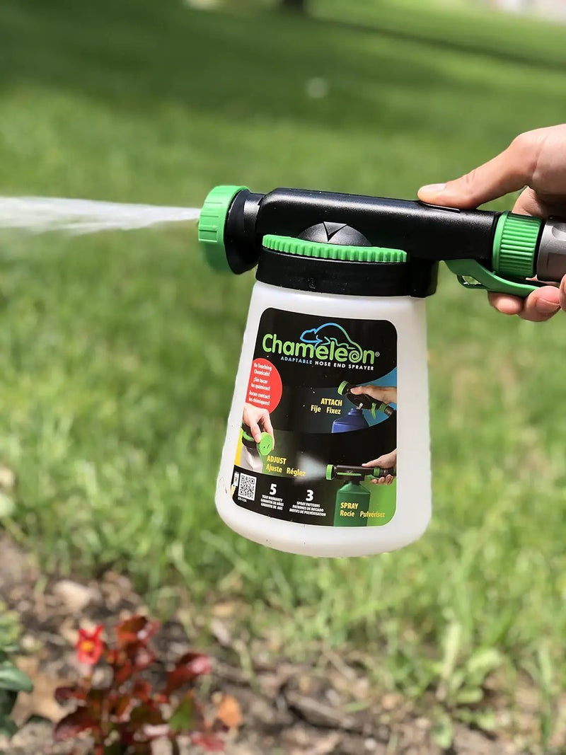 RL Flo-Master Chameleon Hose End Sprayer for use with Fertilizers, Weed Killers, Fungicides and Insect Killers, 32 ounce Refillable Bottle Included by GreenHaven Gardens