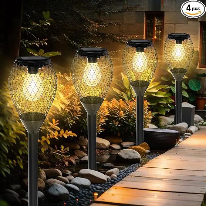 4 Pack Solar Lights Outdoor Waterproof, Solar Pathway Lights, Auto On/Off LED Landscape Decorative for Garden,Lawn,Yard, Walkway, Driveway. by GreenHaven Gardens