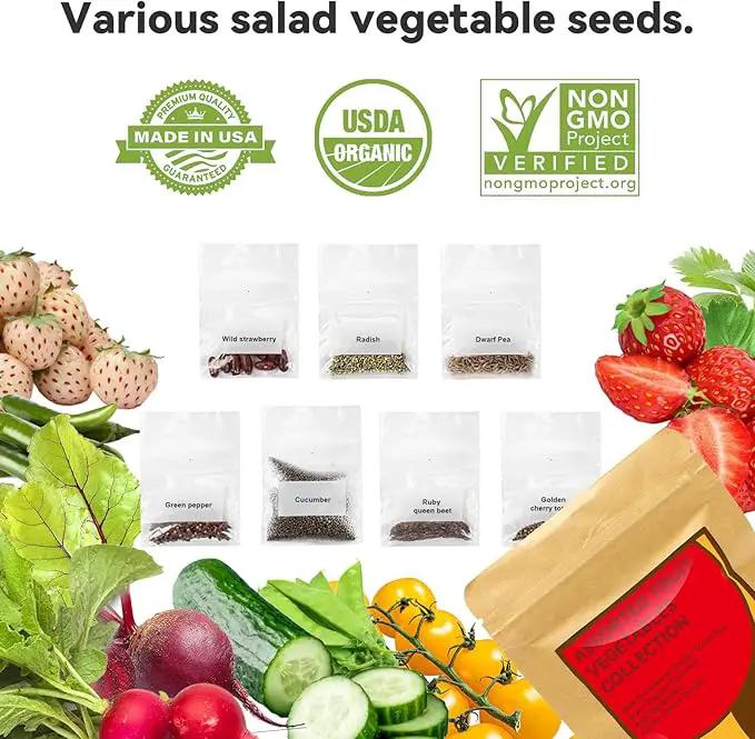 inbloom Fruit Seed Pod Kit for AeroGarden, MUFGA, Ahopegarden, iDOO Hydroponic Growing System, 18-Pod, 350+ Seeds Included Strawberry, Cucumber, Green Pepper, Golden Tomato, Radish, Dwarf Pea, Beet by GreenHaven Gardens