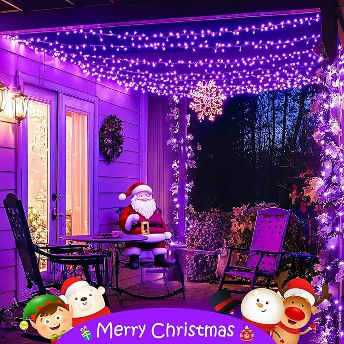 JMEXSUSS 400 LED Halloween Lights, 8 Modes Purple String Lights Indoor,132ft Purple Lights Outdoor Waterproof for Halloween, Christmas,Party,Xmas Tree Lights Decor, EXS-S-0400-R by GreenHaven Gardens