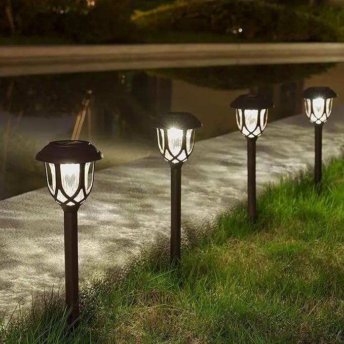 10 Pack Solar Lights Outdoor Decorative Garden Yard Lights for Pathway Walkway Sidewalk Driveway. (Brown, Warm White) by GreenHaven Gardens