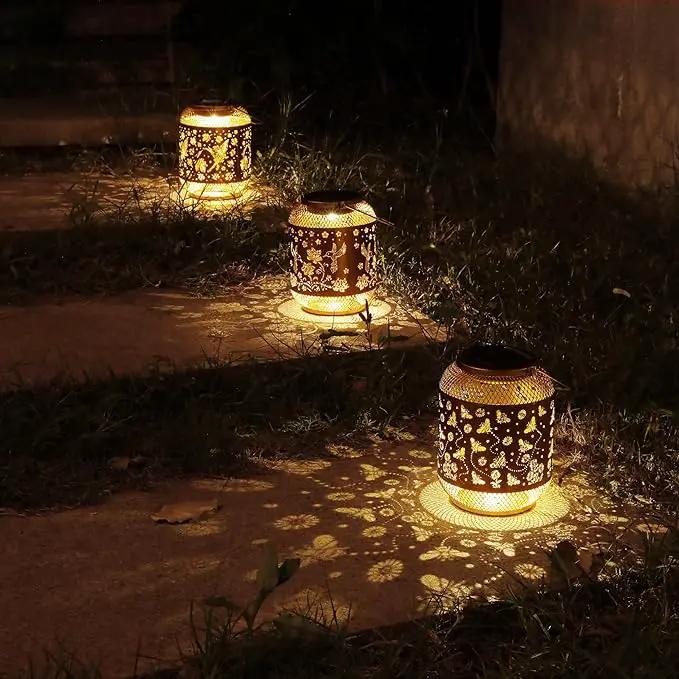 Solar Lanterns Outdoor Waterproof Bee Garden Decor Birthday Gifts for Women Mom Grandma Hanging Solar Lights Metal Lantern Decoration Outside for Yard, Patio, Backyard, Porch by GreenHaven Gardens