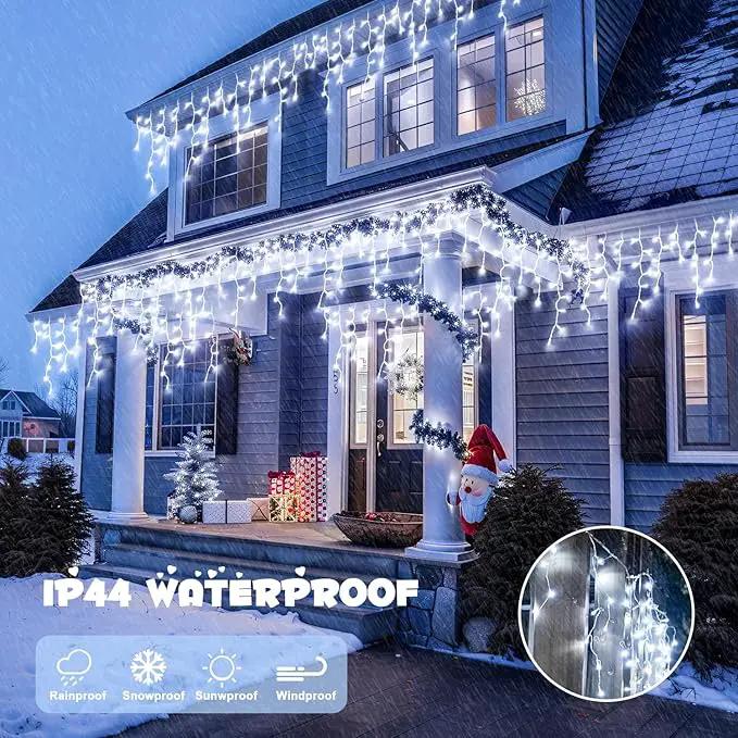 JMEXSUSS 400 LED White Icicle Lights for Outside, 38.8ft Connectable Icicle Christmas Lights Outdoor Indoor Plug in, Connectable String Light for House Patio Party Room Holiday Wedding Decorations by GreenHaven Gardens