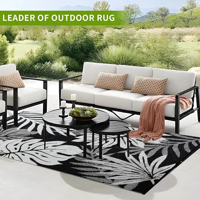 Outdoor Rug 6x9 ft Waterproof, Reversible Outdoor Plastic Straw Rug for Patios Clearance, Outdoor Area Rug Carpet RV Mat for Camping Backyard Deck Porch by GreenHaven Gardens