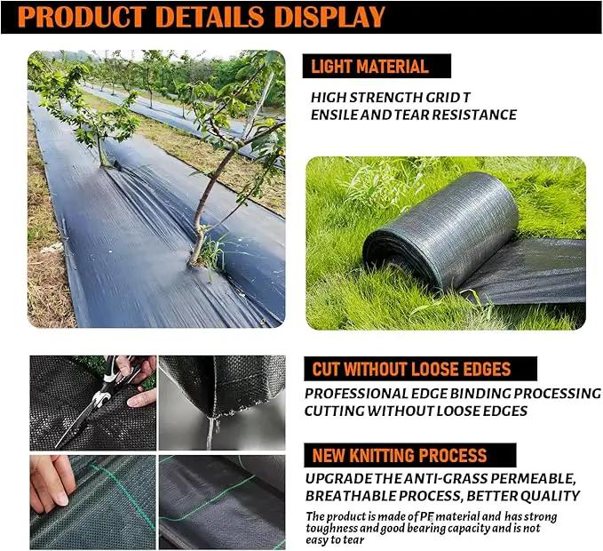 3Size Weed Barrier Landscape Fabric Heavy Duty Woven Ground Cover Weed Cloth Geotextile Fabric Driveway Fabric (3x100FT) by GreenHaven Gardens