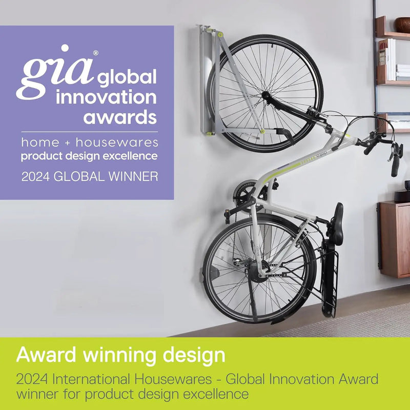Pivot Bike Storage Rack by Delta Cycle - Bike Rack Garage Wall Mount Swivels to Save Space - No Lifting Required Vertical Bike Rack - Indoor Bike Storage Wall Hanger Holds Up to 100 lbs by GreenHaven Gardens