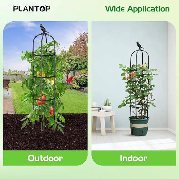 2 Pack Garden Obelisk Trellis for Climbing Plants Outdoor, 6.6FT Tall Rustproof Plant Trellis Climbing Plant Support, Garden Tower Trellis for Potted Plant Flowers Vegetable Vine Indoor by GreenHaven Gardens