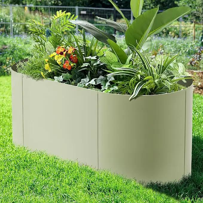 Worth Garden Heavy Duty Galvanized Steel Raised Garden Bed Kit with Powder Coated Olive Green Finish - 48" L. x 24" W. x24 H. - Metal Planter Box for Vegetables, Flowers, Herbs - Outdoor Gardening by GreenHaven Gardens