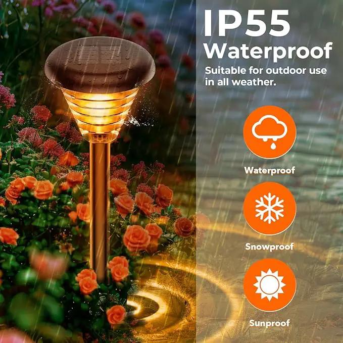 6 Pack, Landscape Lighting for Yard and Walkway, Garden Decor for Outside Patio Porch, Warm White, Black, GD006 by GreenHaven Gardens