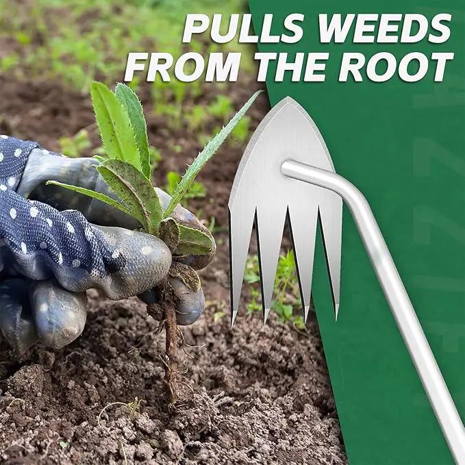 Japanese Weed Puller Tool Garden Tools Hand Weeder Tools - Gardening Hand Tools Weed Remover Tool for Vegetable Gardening Backyard Farm Planting & Weeding Removal Quick Work by GreenHaven Gardens