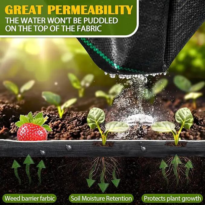 KAKO 4 x 300Ft Weed Barrier Fabric Heavy Duty, Weed Barrier Landscape Fabric, Garden Fabric Weed Barrier, Garden Weed Barrier Fabric Weed Cloth for Garden Fabric, Landscaping Fabric, Driveway Fabric by GreenHaven Gardens