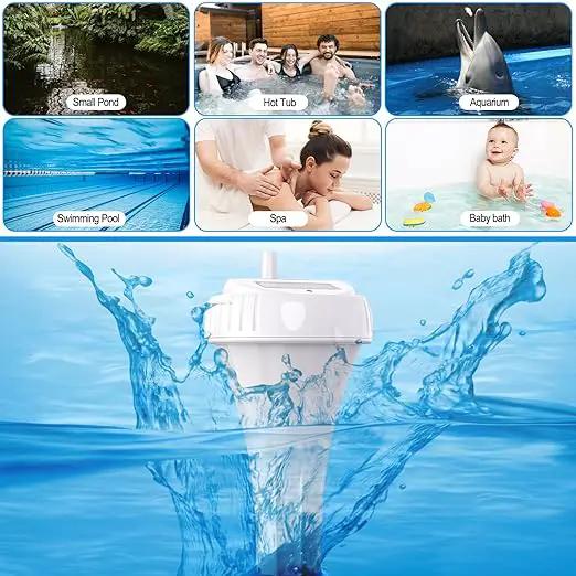 Urageuxy Pool Thermometer, Digital Wireless Water Thermometer Floating Easy Read, IPX8 Waterproof for Hot Tub/Ice Bath/Pond/Swimming Pools/Cold Plunge/SPA/Aquarium by GreenHaven Gardens