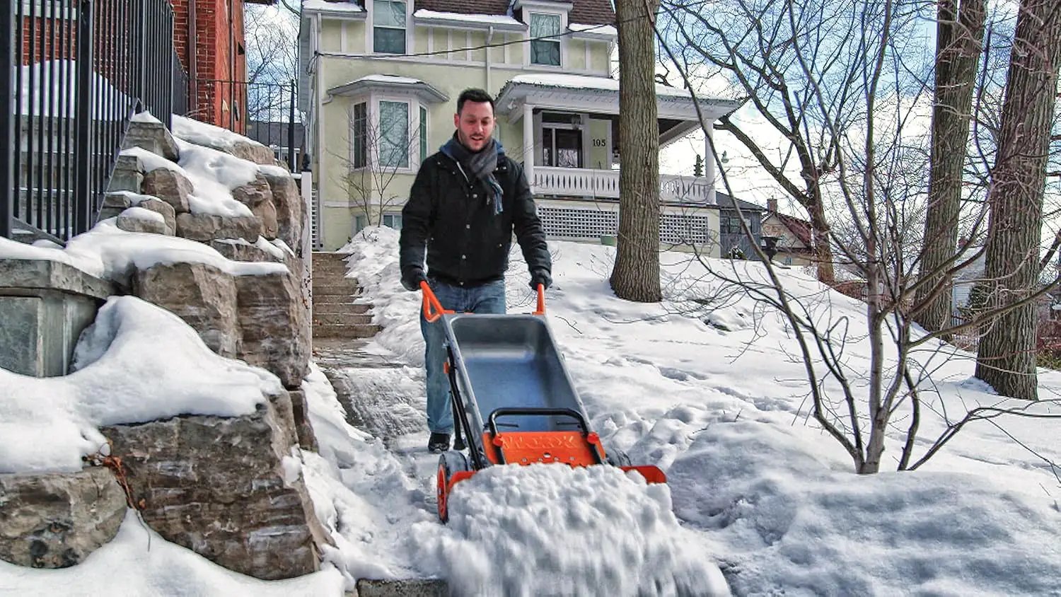 Worx WA0230 AeroCart Wheelbarrow Snow Plow by GreenHaven Gardens