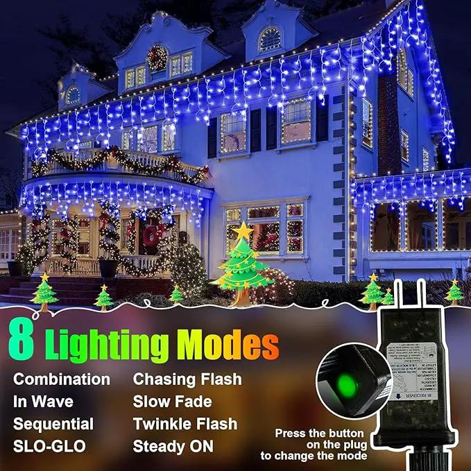 49FT 450LED F8 Upgraded Christmas Lights Decorations - 8 Modes Waterproof Outdoor Fairy String Lights With Memory and Timer - Plug-in for Holiday, Party, Wedding, Home, Roof by GreenHaven Gardens