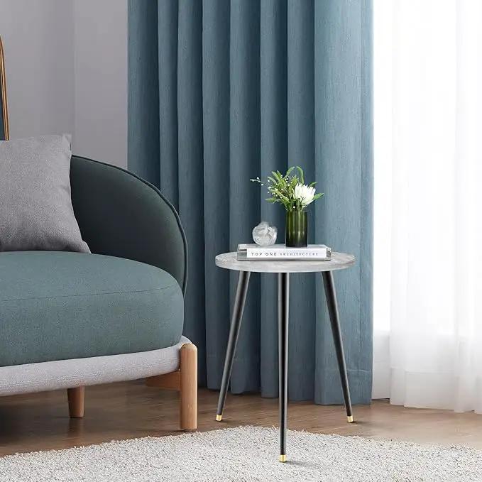 Plant Stand Indoor, Mid Century Wood Plant Stand Grey Plant Table for Flower Pots, Heavy Duty Metal Tall Plant Holder, Modern Home Decor Small Round Side End Table (11.8"x16") by GreenHaven Gardens