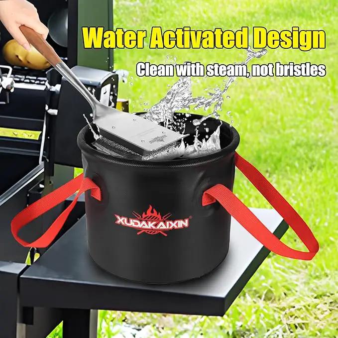 BBQ Replaceable Scraper Cleaning Head, Durable for Cast Iron or Stainless-Steel Grates, Barbecue Cleaner (Only Replaceable Cleaning Head No Grill Brush) by GreenHaven Gardens