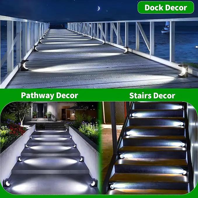 JSOT Solar Step Lights - Outdoor Stair Lights 12 Pack Deck Light Solar Powered Decor Light for Garden Yard Patio Front by GreenHaven Gardens