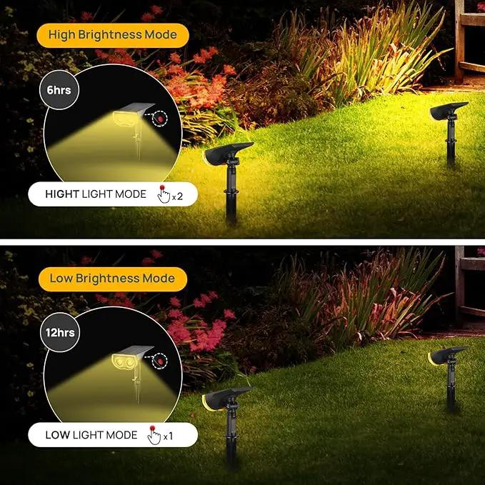 Linkind StarRayS Solar Lights Outdoor, 350LM Solar Spot Lights Outdoor, IP67 Waterproof Solar Lights for Garden, Yard, Landscape and Walkway, Warm White, 6 Pack by GreenHaven Gardens