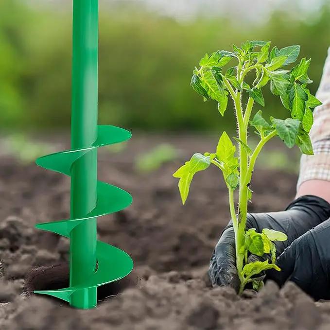 Auger Drill Bit for Planting, 4x25Inch Garden Earth Auger, Spiral Drill Hole Rapid Planter Seedling & Bedding Plant,Ground Planting Drill Bit Auger Post Hole Digger for 3/8''Hex Drive Drill by GreenHaven Gardens