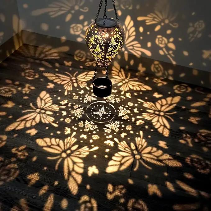 4-Pack Butterfly Decor Hot Air Balloon Solar Lantern – Outdoor Decorative Hanging Light for Garden Yard Patio Porch Lawn and Pathway – Unique Housewarming, Birthday Gift for Women Mom Grandma by GreenHaven Gardens