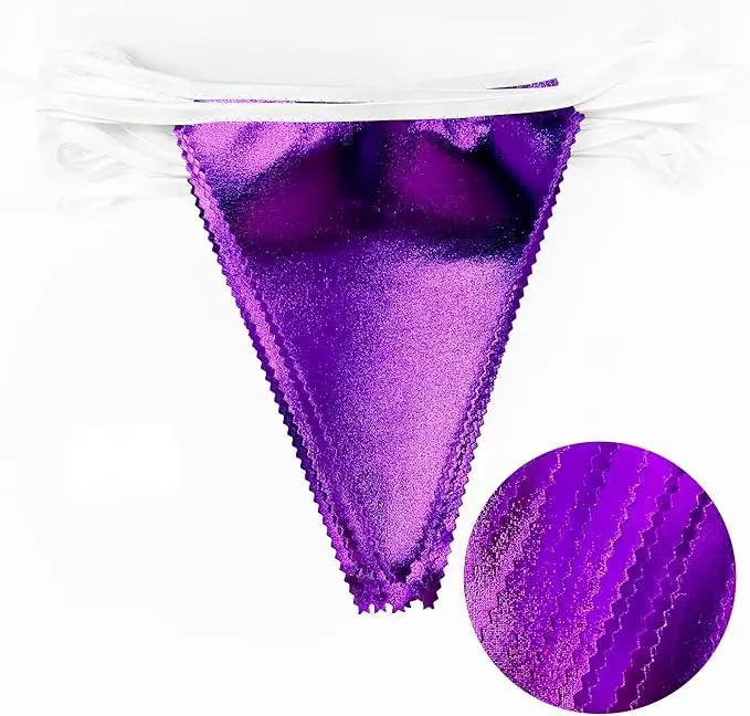 Purple Party Decorations Triangle Pennant Banner Flag Dark Purple Metallic Fabric Bunting Garland for Graduation Wedding Bridal Shower Birthday Anniversary Holiday Halloween Disco Party Supplies by GreenHaven Gardens