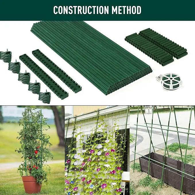 MAXPACE 249pcs Garden Stakes Kit: Includes 80 Sets of Fiberglass Plant Sticks Supports & Accessories for DIY 4ft, 5ft, 6ft, 7ft Stakes for Tomato, Vegetables, Indoor & Outdoor Gardening Supplies by GreenHaven Gardens