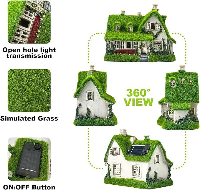 Solar Garden Outdoor Statue Light - Fairy House Lawn Decoration for Patio, Balcony, and Yard - Unique Gift for Any Occasion by GreenHaven Gardens