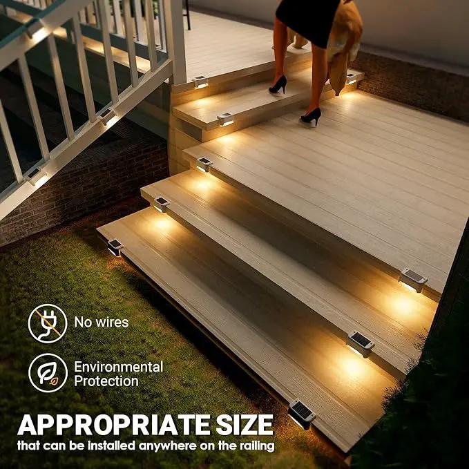 SOLPEX Solar Step Lights Outdoor 20 Pack, Waterproof LED Solar Lights for Deck, Stairs, Fence, Yard, Patio, Balcony (Warm White) by GreenHaven Gardens