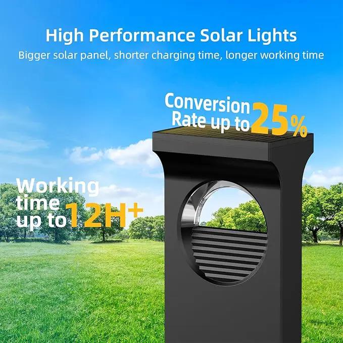 Solar Pathway Lights Outdoor, 6 Pack Upgraded Moon Shaped Landscape Lights - Brighter & Waterproof Solar Powered Decor for Yard, Garden, Path, Walkway Outside Decoration by GreenHaven Gardens
