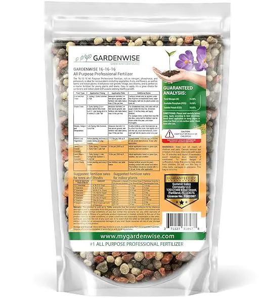 16-16-16 All Purpose Professional Fertilizer - Lawn & Flower & Tree & Shrub & Vegetable Garden Fertilizer (5 QUARTS) by GreenHaven Gardens