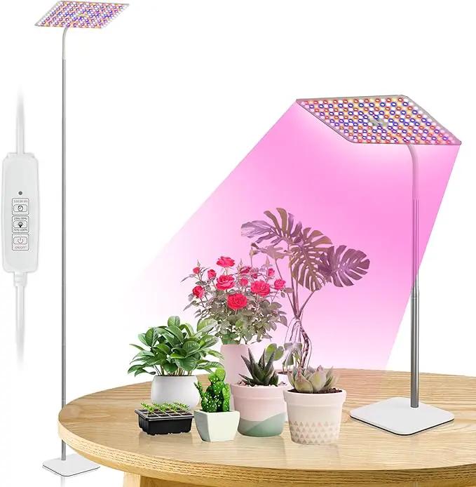 BESTVA 36W Grow Lights with Stand, Full Spectrum LED Plant Light, 12-59 Inch Height Adjustable Growing Lamp with Auto On/Off Timer 4H/8H/12H, 4 Dimmable Brightness by GreenHaven Gardens