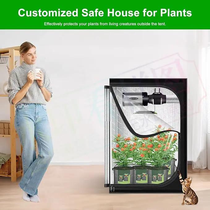 MELONFARM 2x2 Grow Tent, 24"x24"x32" Grow Tent, Double Transparent Viewing Door Indoor Grow Tent, Growing Tent with High Reflective Mylar & Floor Tray, Plant Tent for Indoor Hydroponics Growing by GreenHaven Gardens