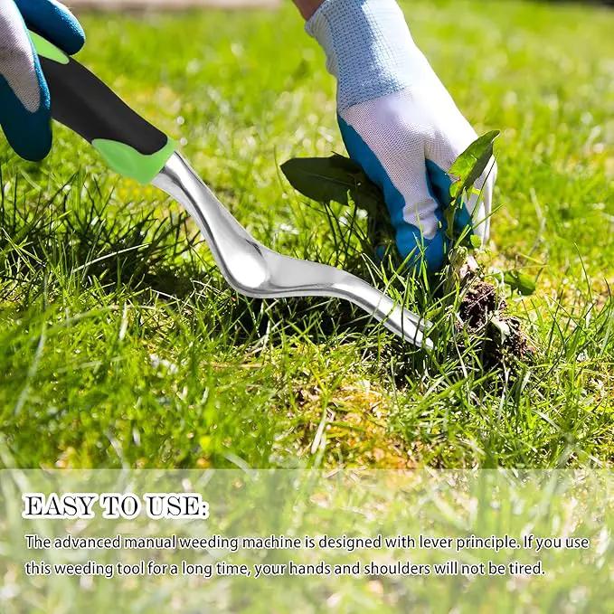 Weed Puller Tool, Garden Weeding Tools, Heavy Duty Hand Weeder with Ergonomic Handle, Garden Weeding Removal Weed Puller Manual Root Lifter Weeder for Lawn Farmland Transplant Gardening Bonsai by GreenHaven Gardens