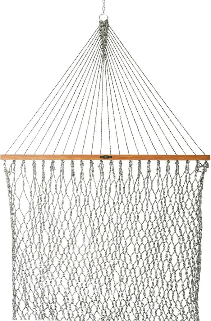 Original Pawleys Island 14DCOTG Deluxe Green Oatmeal Heirloom Tweed DURACORD Rope Hammock with Extension Chains & Tree Hooks, Handcrafted in The USA, 450 LB Weight Capacity, 13 ft. x 60 in. by GreenHaven Gardens