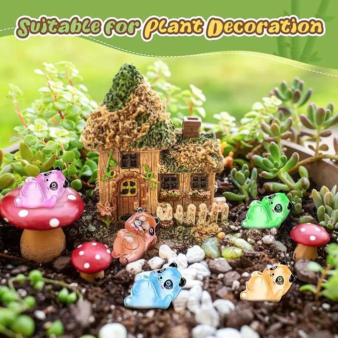 35 Pcs Mini Panda Figurines Luminous Cute Animals Landscape Decoration Mini Resin Animals Figures Glow in The Dark for DIY Ornament Craft Party Cake Topper by GreenHaven Gardens