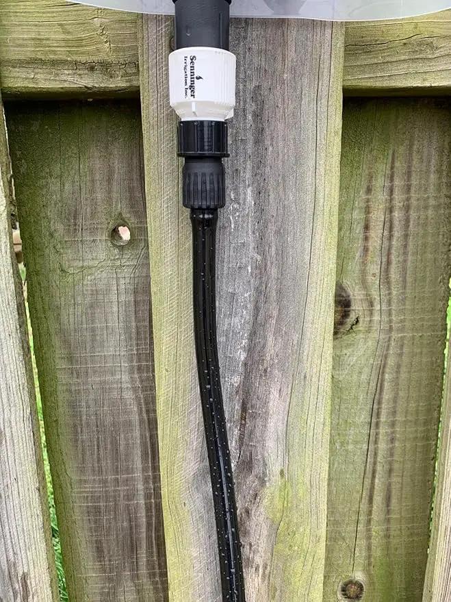 3/8" id - 50ft Black Vinyl Tubing Flexible PVC Tube Hybrid Hose Transfer Water Fuel Gas for Pond Fountain Garden Waterfall, Durable and Safe, with 2 Hose Clamps by GreenHaven Gardens