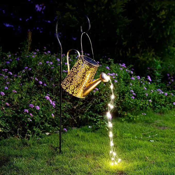 Solar Lights Outdoor Garden Decor, Large Hanging Waterproof Watering Can Landscape Lights Outside Decorations for Yard Front Porch Patio Backyard Gardening Gift for Mom Grandma Women Birthday by GreenHaven Gardens