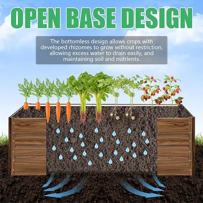 SnugNiture Galvanized Raised Garden Bed 4x4x2FT Outdoor Large Metal Planter Box Steel Kit for Planting Vegetables, Flowers by GreenHaven Gardens